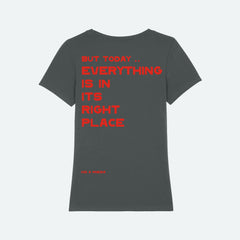 IN IT'S RIGHT PLACE GREY FEMALE FIT T-SHIRT